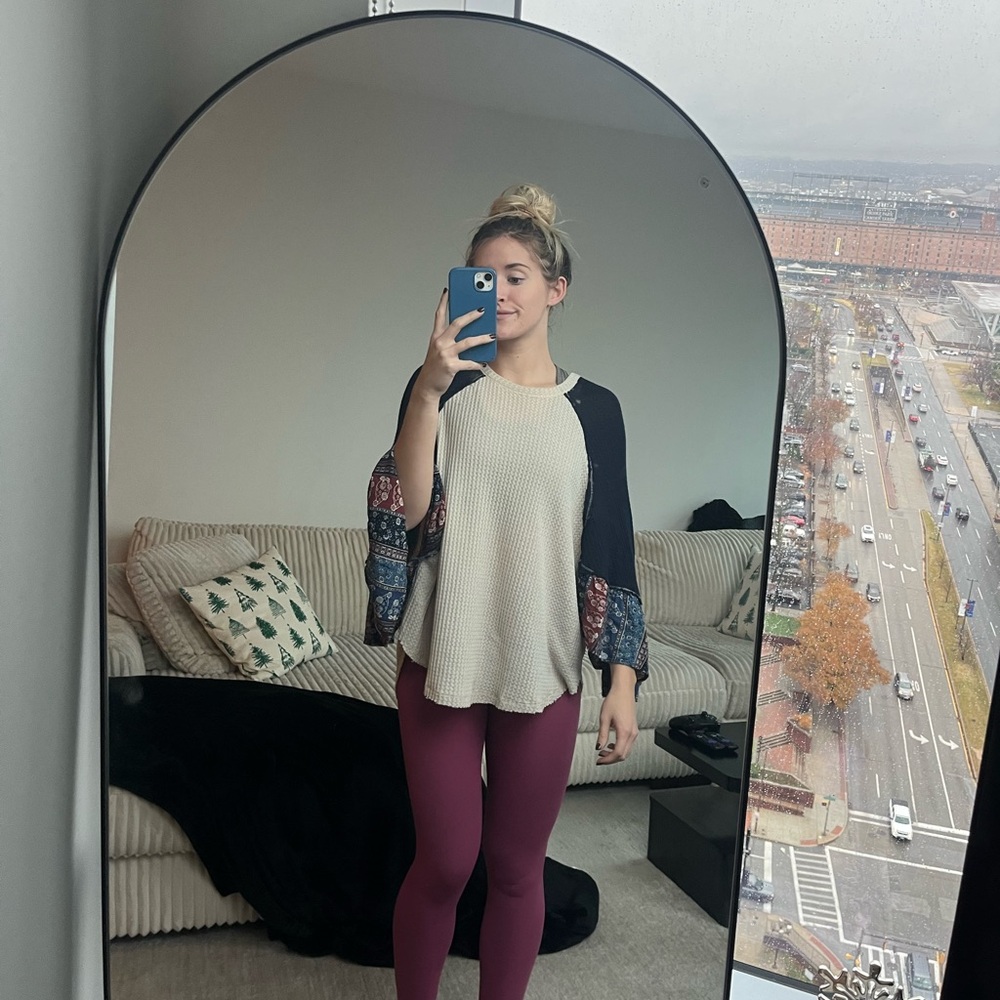 Boho Chic Patchwork Sleeve Top
